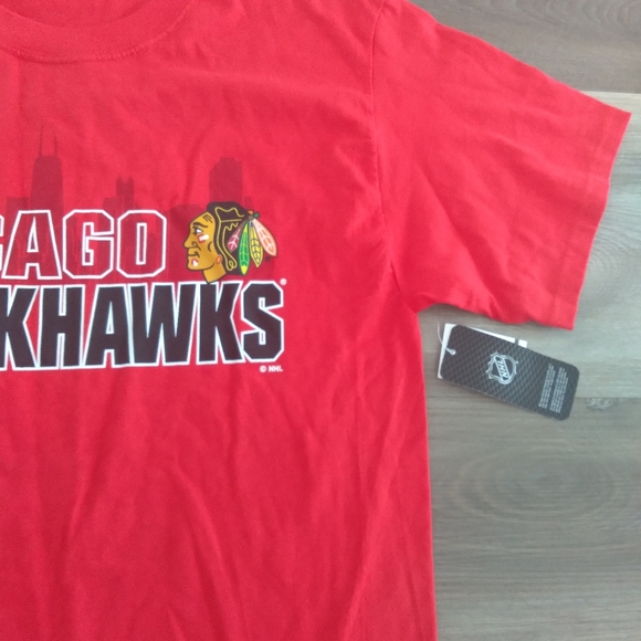 Chicago Blackhawks Graphic Logo Tee Mens Size Medium Short Sleeve - Picture 2 of 4